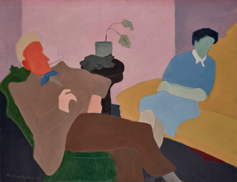 Milton Avery’s 1945 painting Husband and Wife, now on view at London’s Royal Academy of Arts.