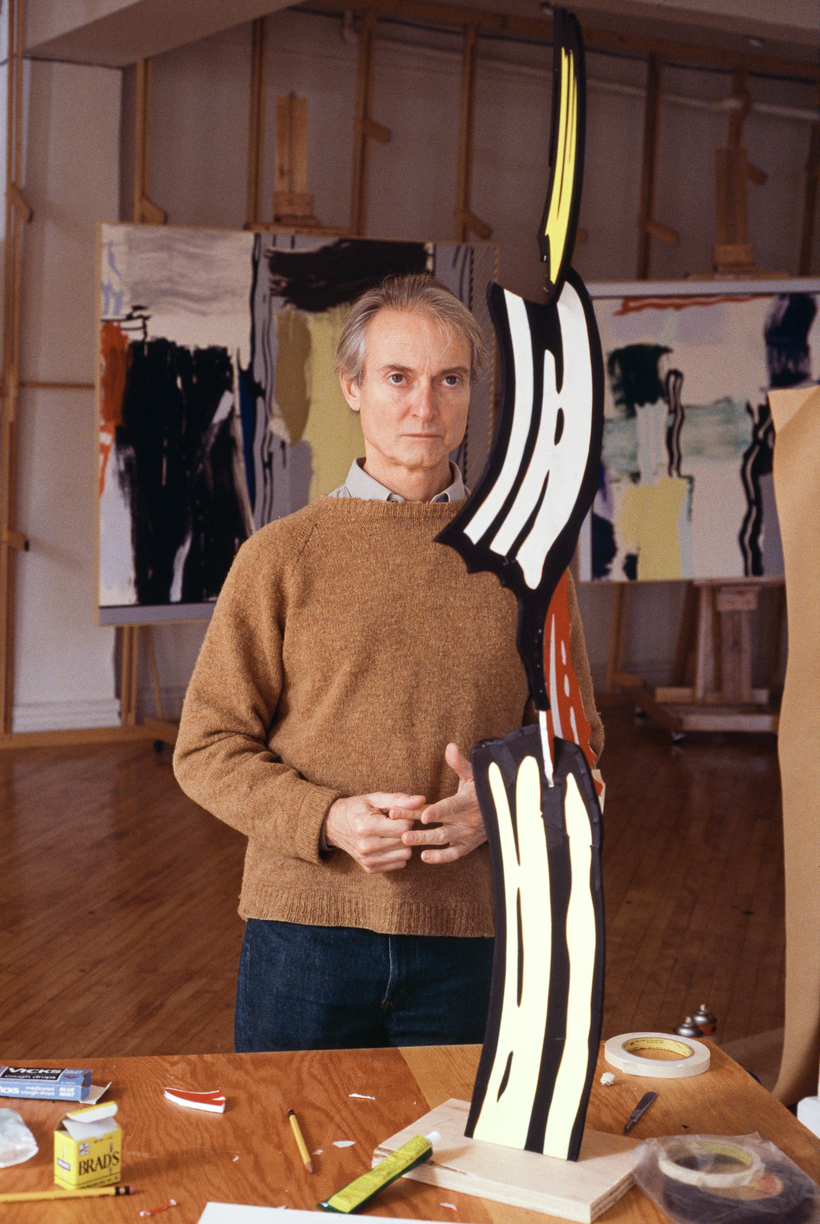 Roy Lichtenstein at his New York City studio in the 1980s.