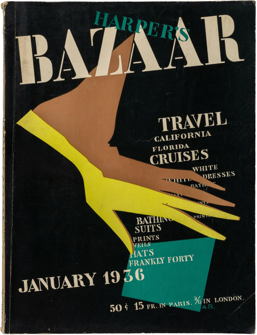 The January 1936 cover of Harper’s Bazaar, where Alexey Brodovitch was art director from 1934 to 1958.