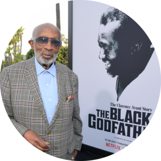 US music producer Clarence Avant attends the world premiere of ‘The Black Godfather’ at the Paramount Theater in Hollywood, 2019.