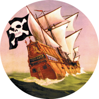 1930: Pirate Ship With Sails All Set (for Blackbeard)