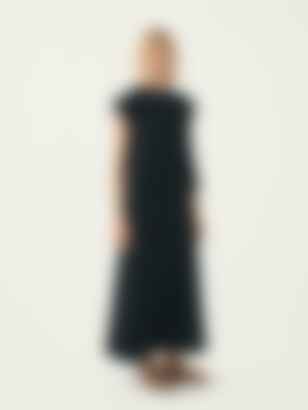 Isabella Women's Double Knit Long Skirt in Black