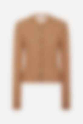 Margaux Women's Lightweight Cable-knit Cardigan in Camel